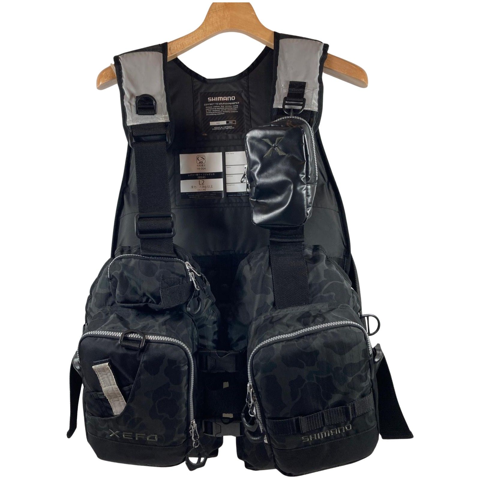 シマノ VF-278R XEFO ゲームベスト ライフジャケット ブラックピンク