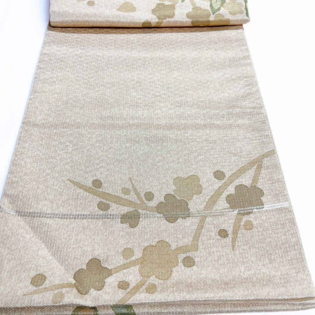 作家もの袋帯金通し刺繍椿梅着物102a o