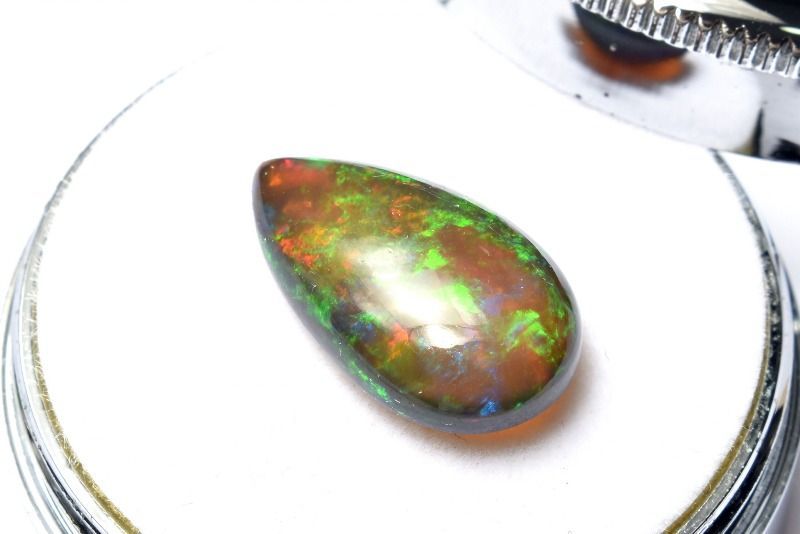 １点物 AAA 幸運を呼び込む石 ブラックプレシャスオパール 19x11mm ドロップ ルース パワーストーン 天然石 _PC5950 NEXPOTALLINN_EU