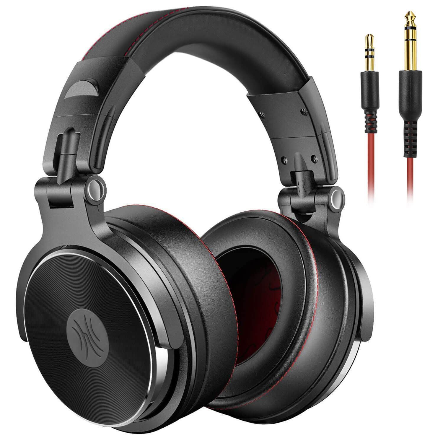有線 5mmドライバー ヘッドホン プロフェッショナル モニターヘッドホン ハイレゾ DJ用 Pro5 密閉型 スタジオ用楽器練習ミキシングTV視聴映画鑑賞 OneOdio 黒
