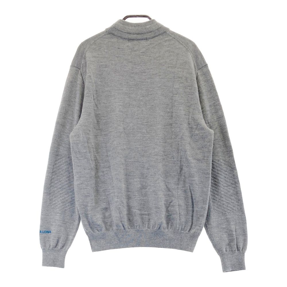 サイズ 46 MARK-LONA マークアンドロナ モデル ウール ハイネック 長袖ニットセーター グレー系 240101535376 ゴルフウェア メンズ ストスト