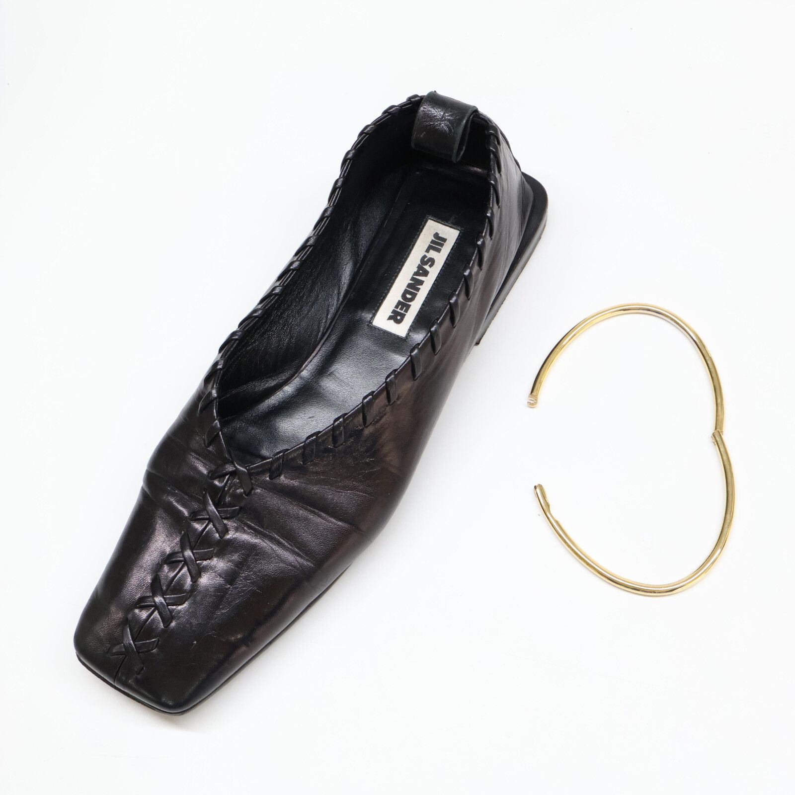 ジルサンダー アンクルリング フラットシューズ バレエ レディース JIL