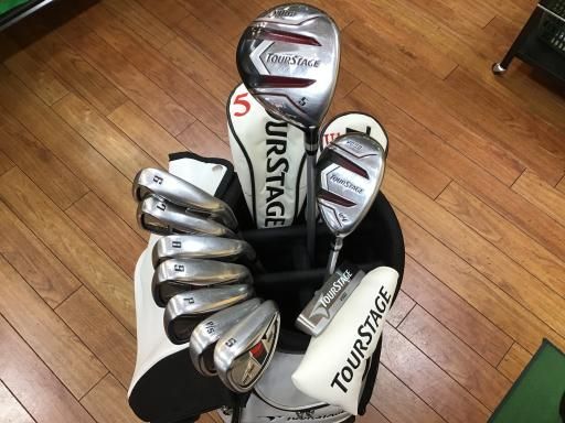 ブリヂストン TOURSTAGE V002 11S キャディバッグ付 クラブセット CS TOURSTAGE B-016I フレックスR メンズ 男性用 右利き 右用 Dランク ゴルフクラブ