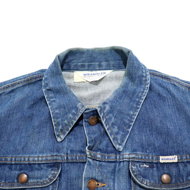 超ビッグサイズ 70s 80s wrangler 124mj デニムジャケット 70s USA製 vintage Wrangler 124MJ デニムジャケット メンズ XLサイズ