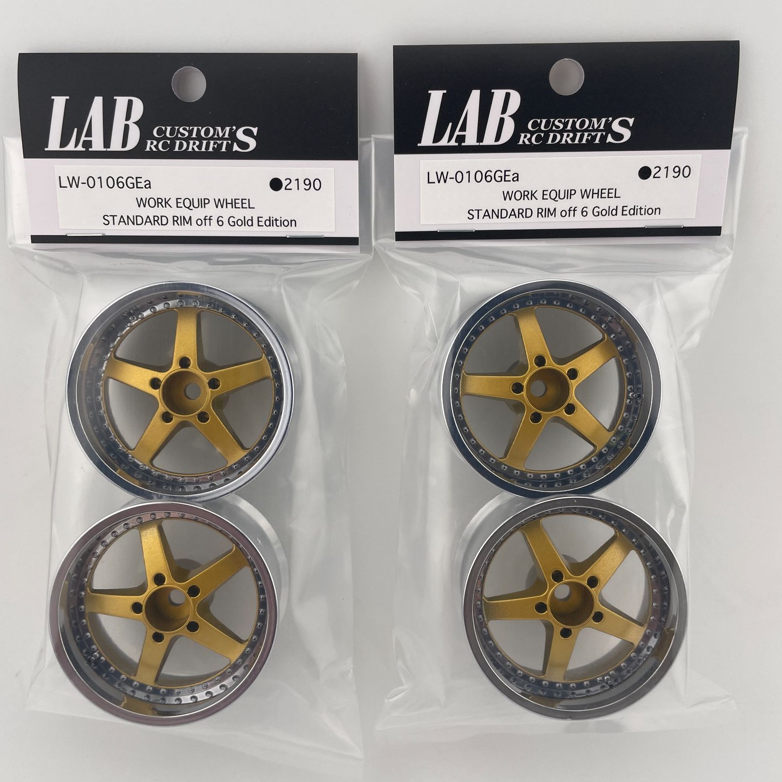 LW-0106GEa ×2 WORK EQUIP WHEEL STANDARD RIM off6 Gold Edi