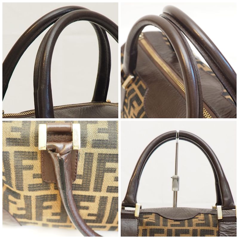 FENDI フェンディ ズッカ総柄 ハンドバッグ FENDI フェンディ ズッカ柄 ミニボストンバッグ ハンドバッグ
