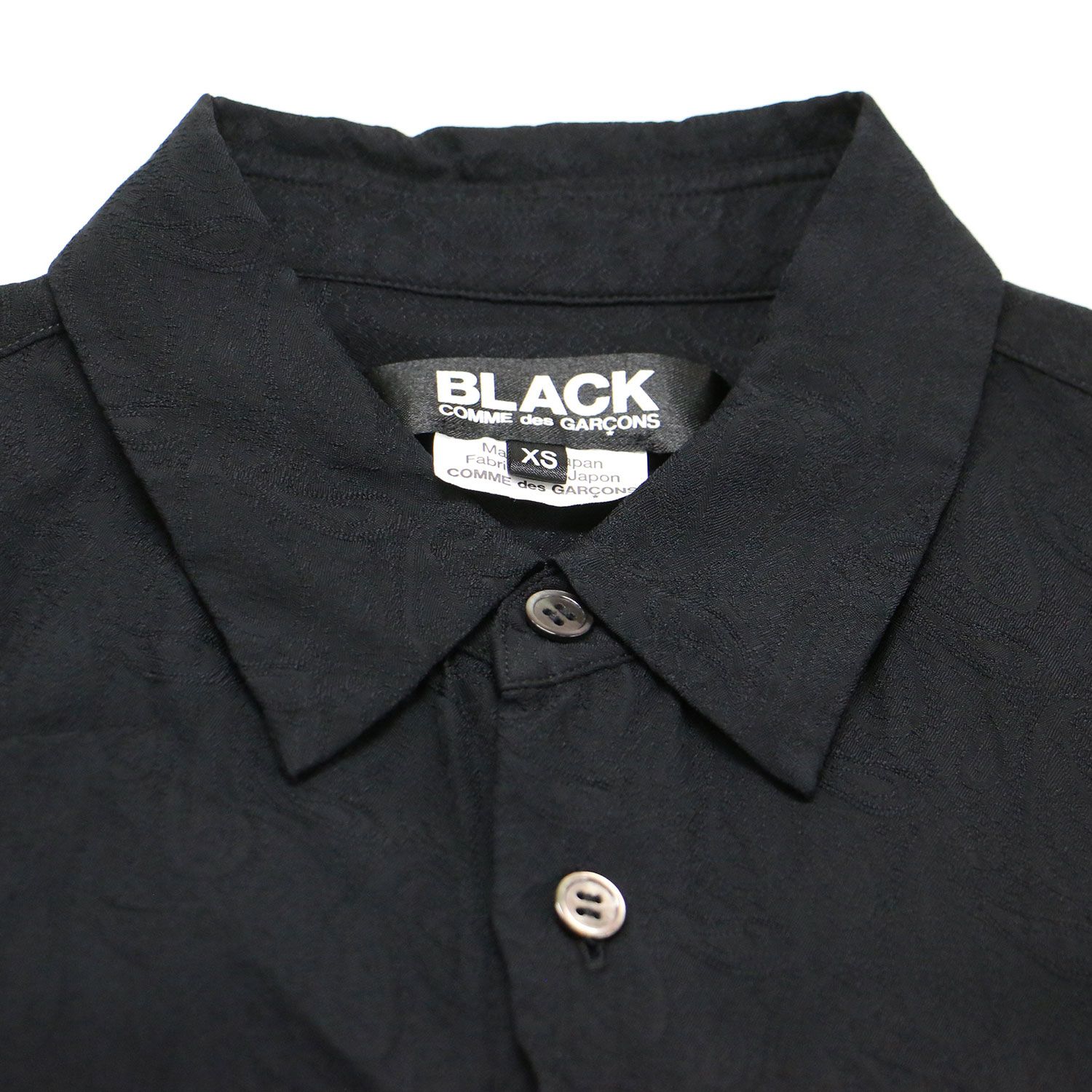 BLACK COMME des GARCONS 柄シャツ黒XS