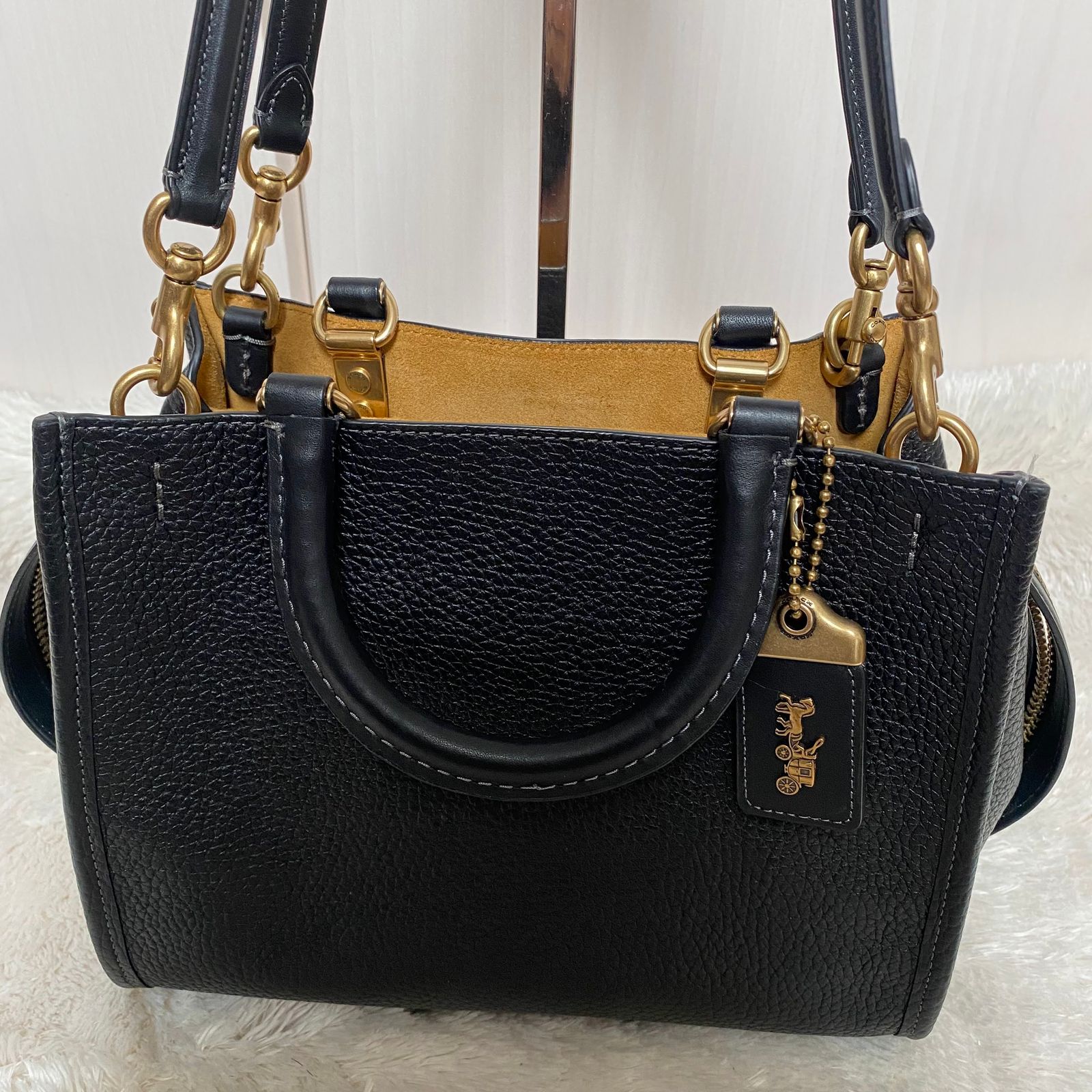 ☆美品 COACH コーチ ローグ25 3way ハンド ショルダーバッグ ブラック