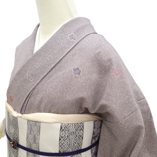 中古】 小紋 単衣 着物 リサイクル 英 はなぶさ 謹製 洗える着物