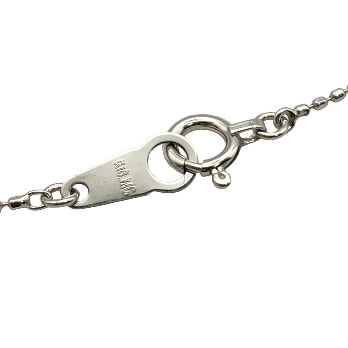 jour en jour ネックレス　K18WG ダイヤモンドネックレス jour en jour(ジュールアンジュール) ネックレス美品 - K18WG