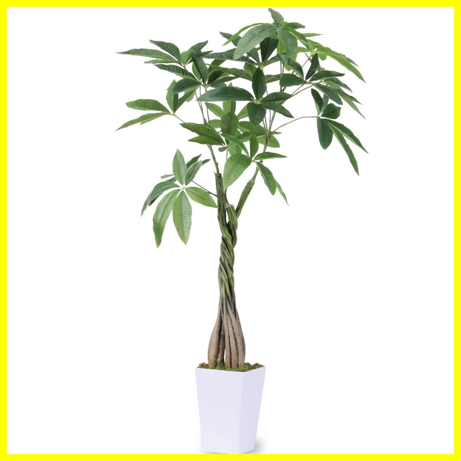 最短発送 植木 鉢植え オフィス 屋内 多幸の木 高さ98cm パキラ 空気清浄 光触媒 造花 観葉樹 人工観葉植物 フェイクグリーン