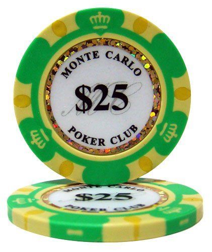 即日発送】$25 グリーン 25枚セット ポーカーチップ 13.5g 【ノーブランド品】モンテカルロ - メルカリ