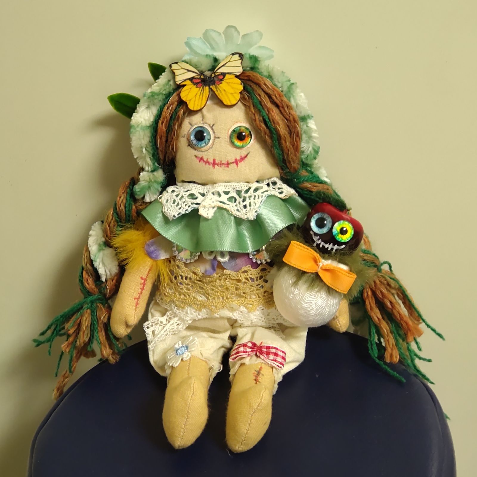 20cmカントリードール つぎはぎちゃん ちょいホラー 病みカワりんご