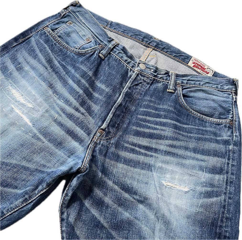 s*様 EVISU 塩谷ブラザーズ　30 白大黒　ビックカモメ　ショーツ　赤耳 EVISU 塩谷ブラザーズ 30 白大黒 ビックカモメ ショーツ 赤耳 レア