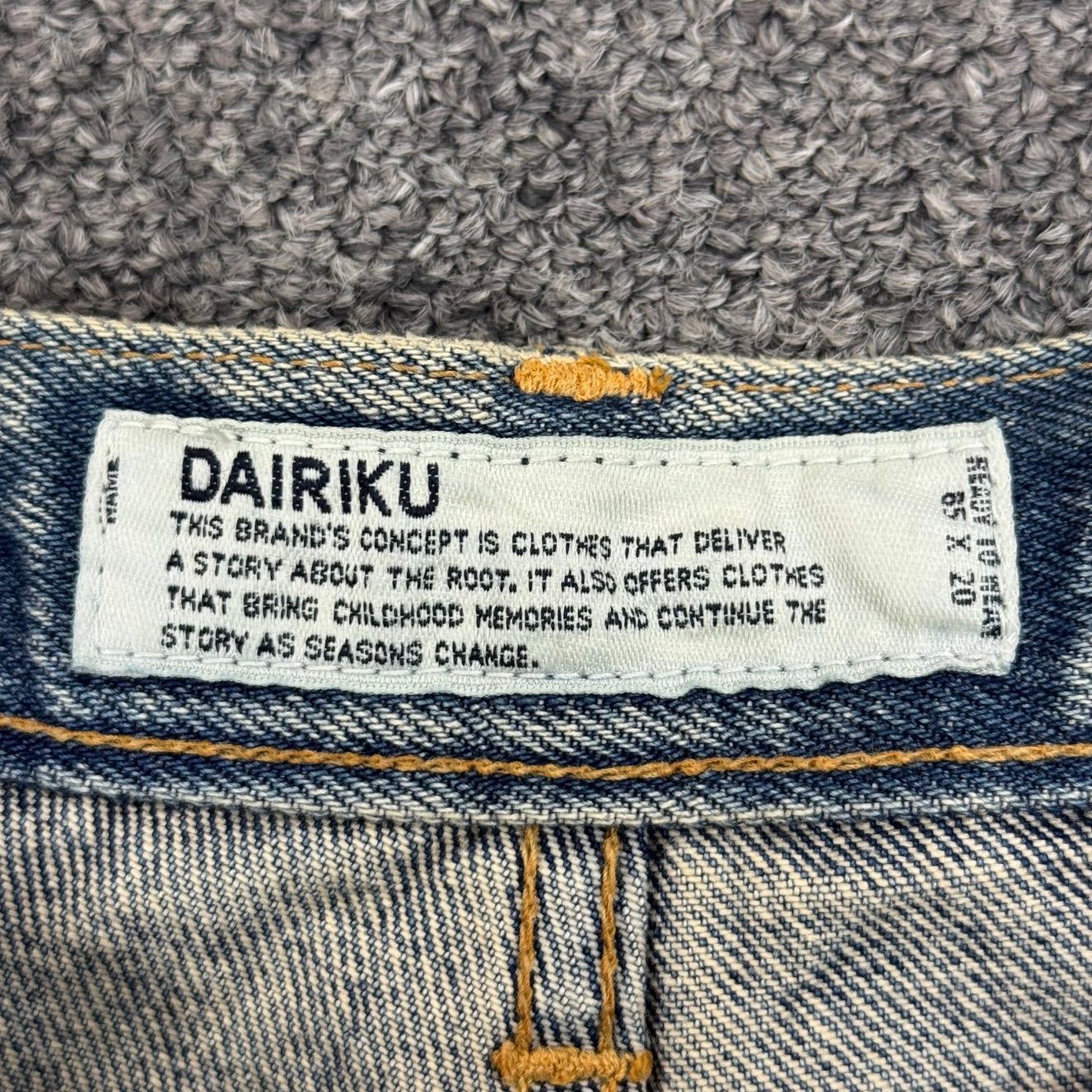 参考上代99000円 DAIRIKU 22本限定 20AW ペイントデニム 参考上代99000円 DAIRIKU 22本限定 20AW ペイントデニム