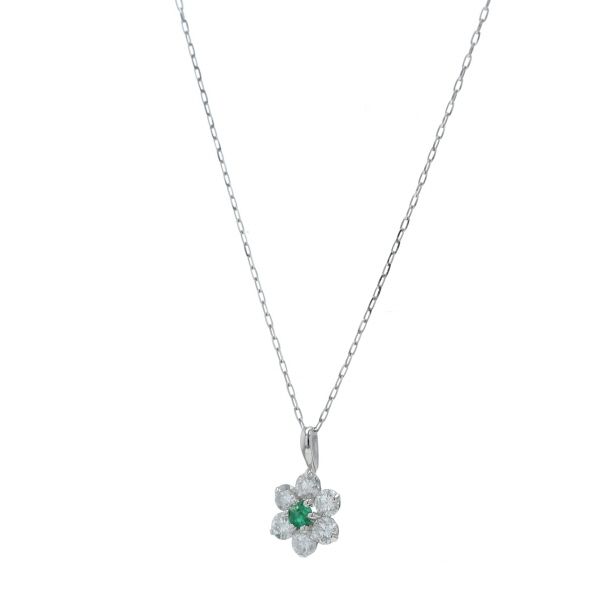 エメラルド/0.55ct ダイヤ ネックレス Pt900 Pt850 D1837 エメラルド/0.55ct ダイヤ ネックレス Pt900 Pt850 D1837 - メルカリ