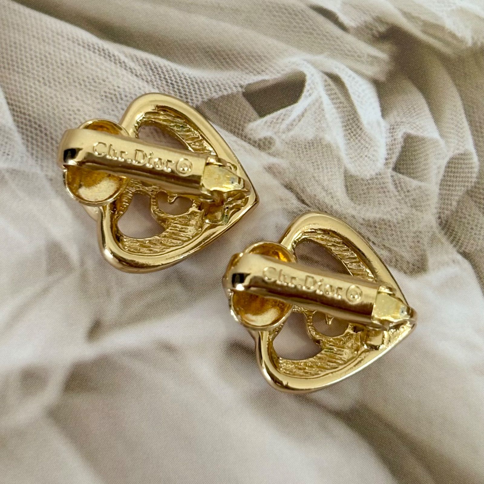 ★美品★ Dior ディオール CD ロゴ ネックレス イヤリング セット 極美品 Dior イヤリング CD ロゴ ラインストーン 希少 刻印 1562