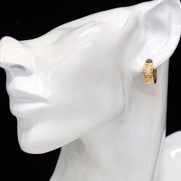 ブラッディマリー K18YG ダイヤモンド シングルピアス 0.10ct  