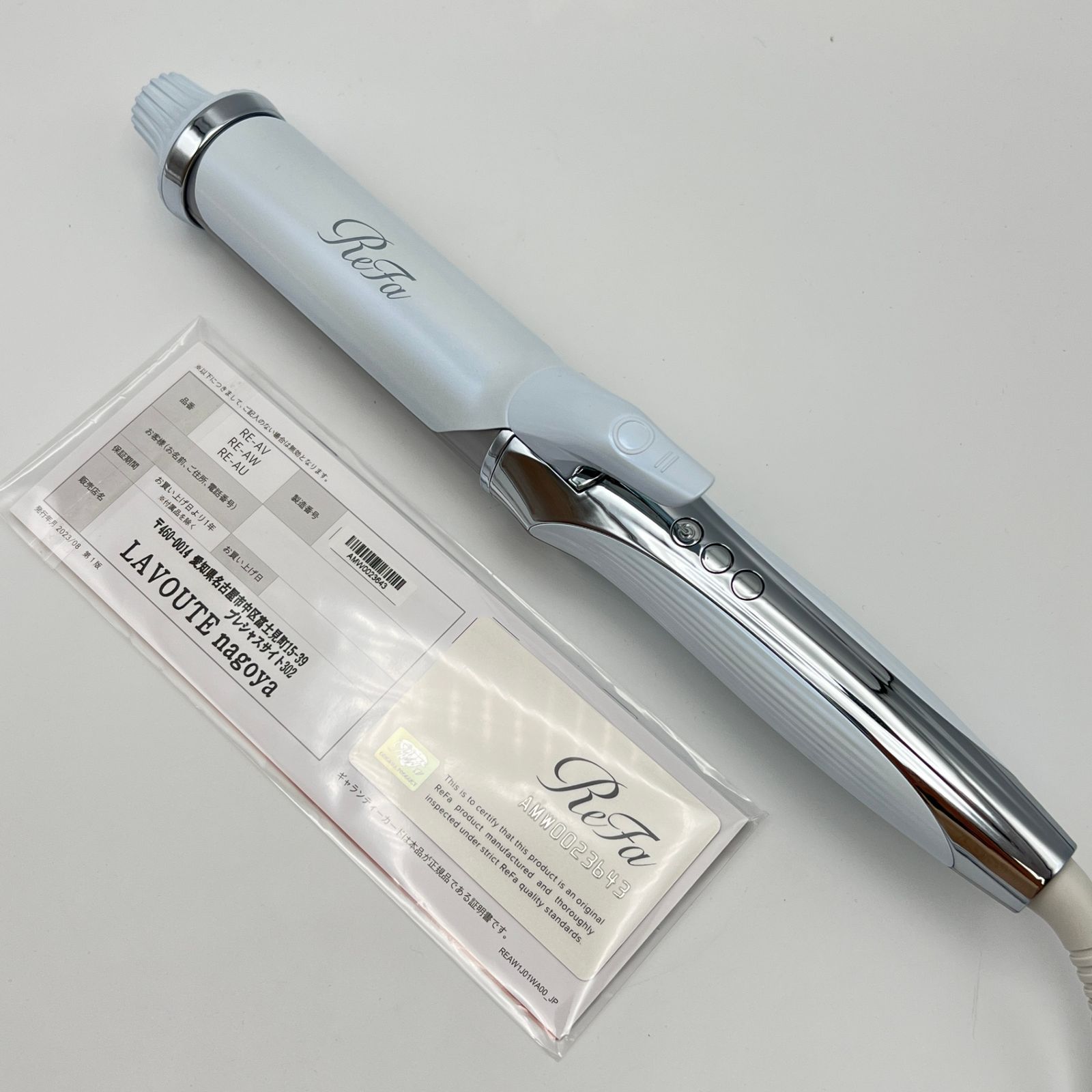 ReFa カールアイロンプロ 38mm ホワイト ギャランティーカード付き MTG