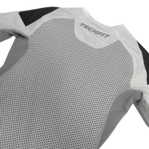 アディダス adidas Tシャツ コンプレッションウェア techfit 半袖 切替え ロゴプリント climacool ホワイト 白 グレー  ブラック 黒 M - メルカリ