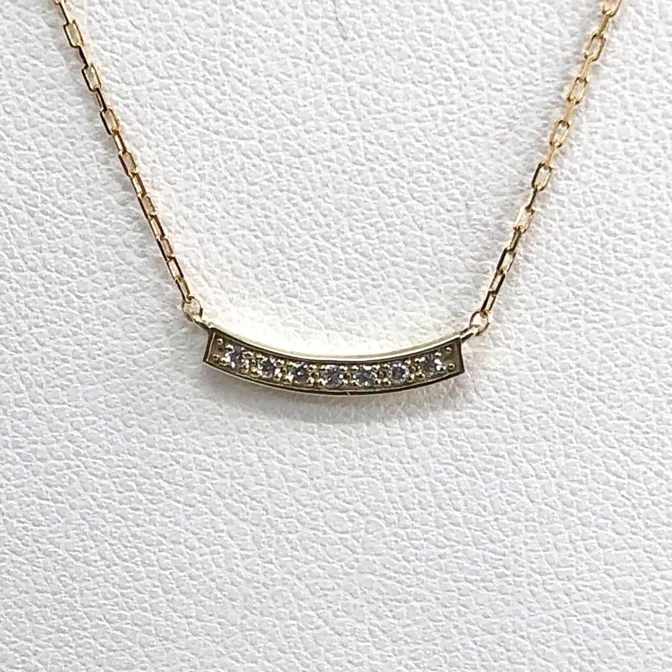 スタージュエリー】ダイヤモンド ネックレス K18 K10 0.04ct 40cm 1.3g