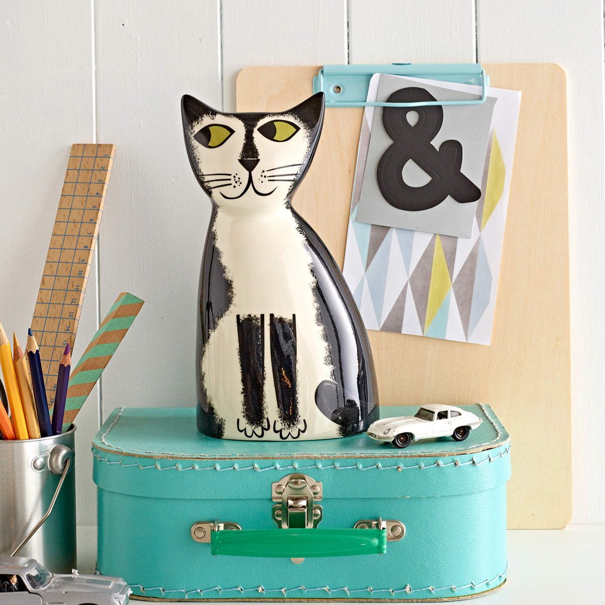 マンハッタナーズ　猫 貯金箱 貯金箱 Hannah Turner Money box Cat ネコ （ ハンナターナー マネー