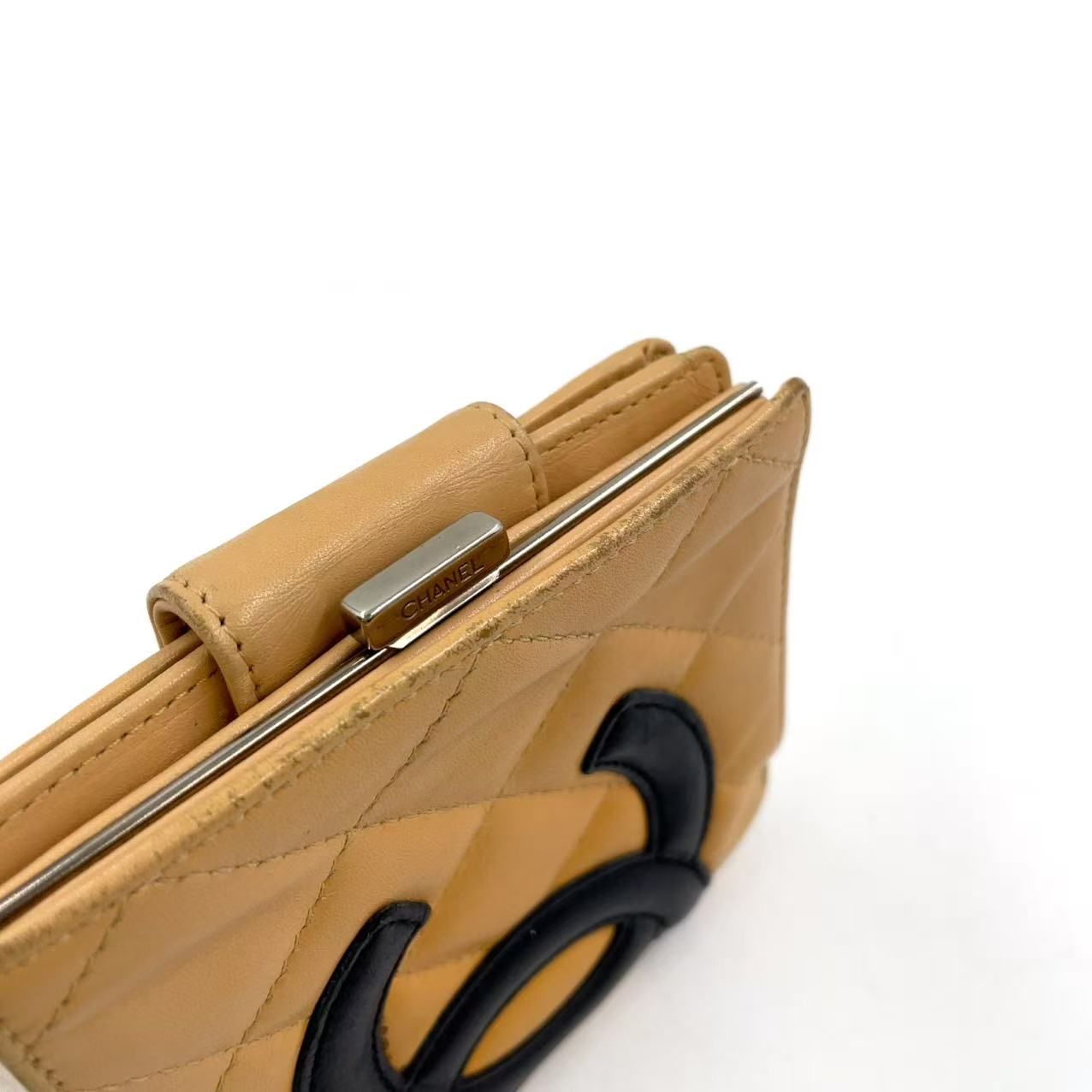 レザー ブラック×ベージュ