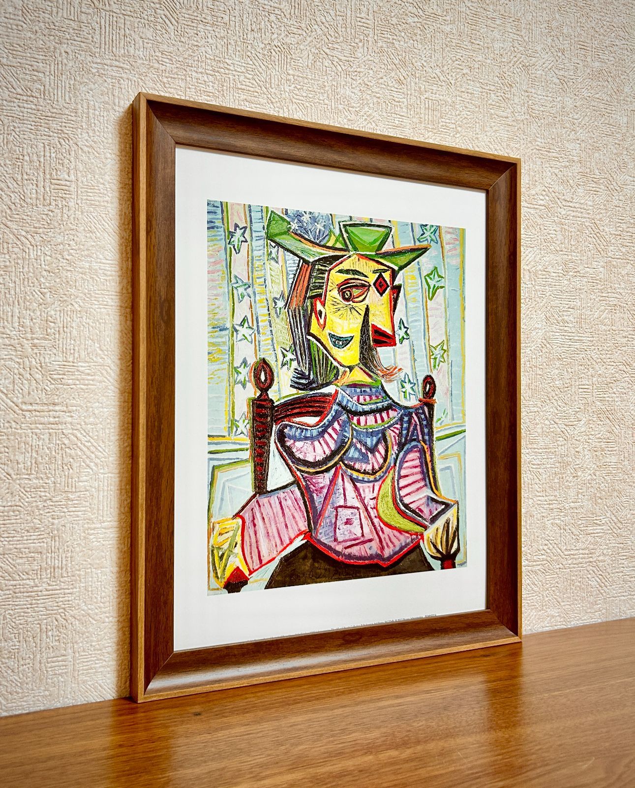 ■【ピカソ肖像画】ポスター 額縁付 □【ピカソ肖像画】ポスター 額縁付 - メルカリ