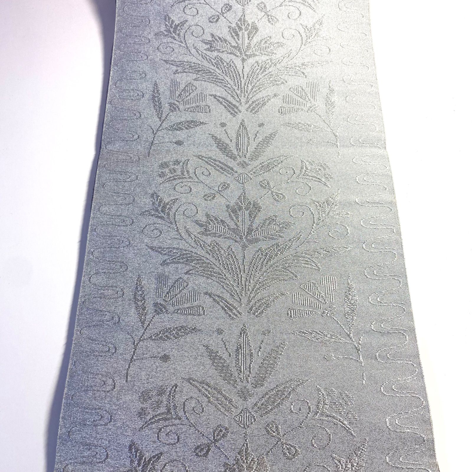 4s13 名古屋帯 銀色 花柄 和装 着物 - メルカリ