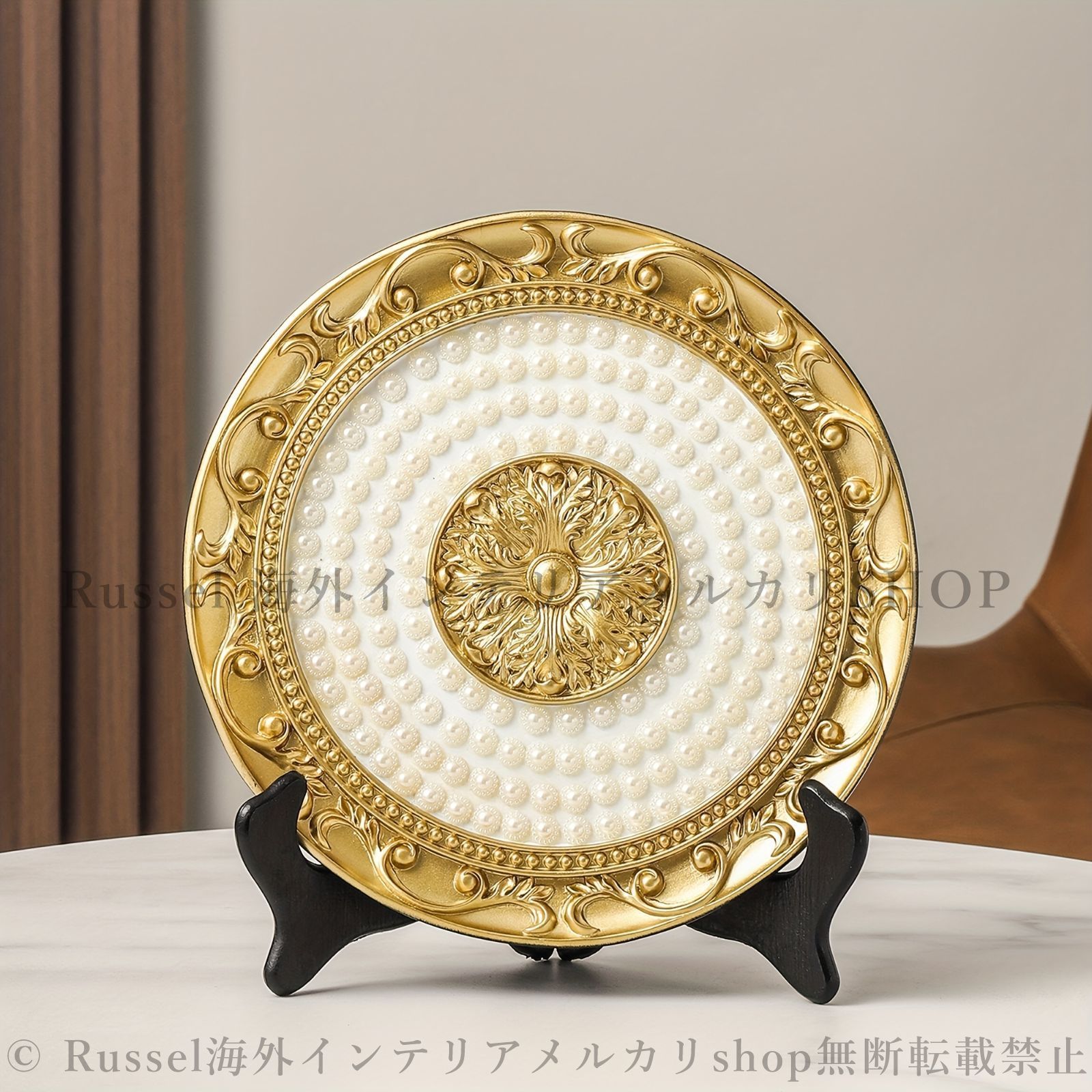 飾り皿 アート置物 ディスク 彫刻 ゴージャス 装飾 デコレーション インテリア ディスプレイプレート 飾り皿 アート 置物 オブジェ ディスク
