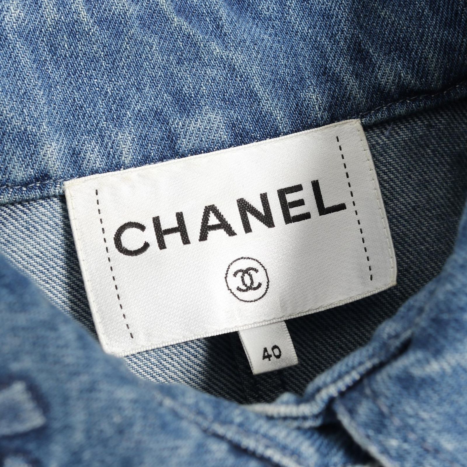 CHANEL デニムカメリア型押し