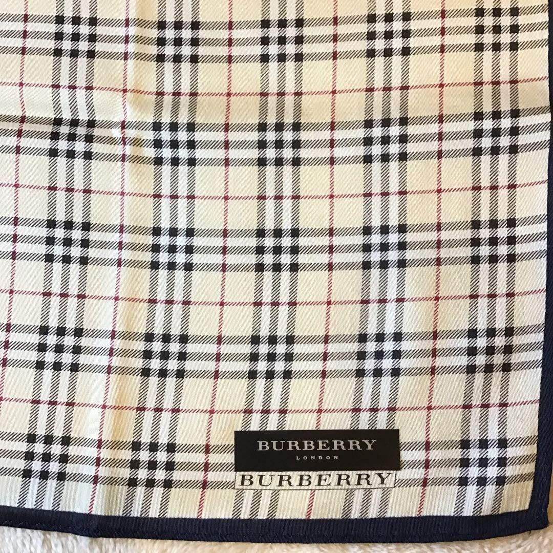 バーバリー ハンカチ スカーフ BURBERRY ノバチェック ロゴ入り ユニ