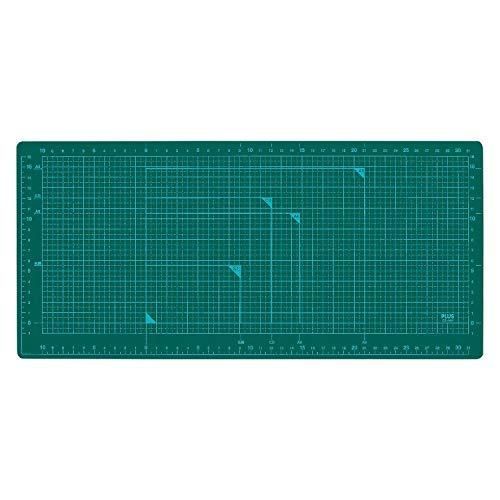 プラス カッターマット カッティングマット 両面 A4ワイド 210×450mm グリーン 48-577