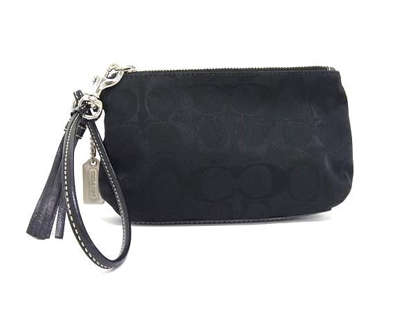 □美品□ COACH コーチ キャンバス×レザー タッセル ワン