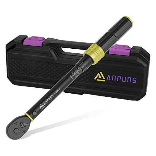 測定範囲3~25N.m(差込角6.35mm) ANPUDS トルクレンチ プレセット型 差込角6.35mm(1/4インチ) 3-25N・m 自転車/バイク/オートバイ 修理レンチ 高精度±3% 収納ケース付き 校正証明書