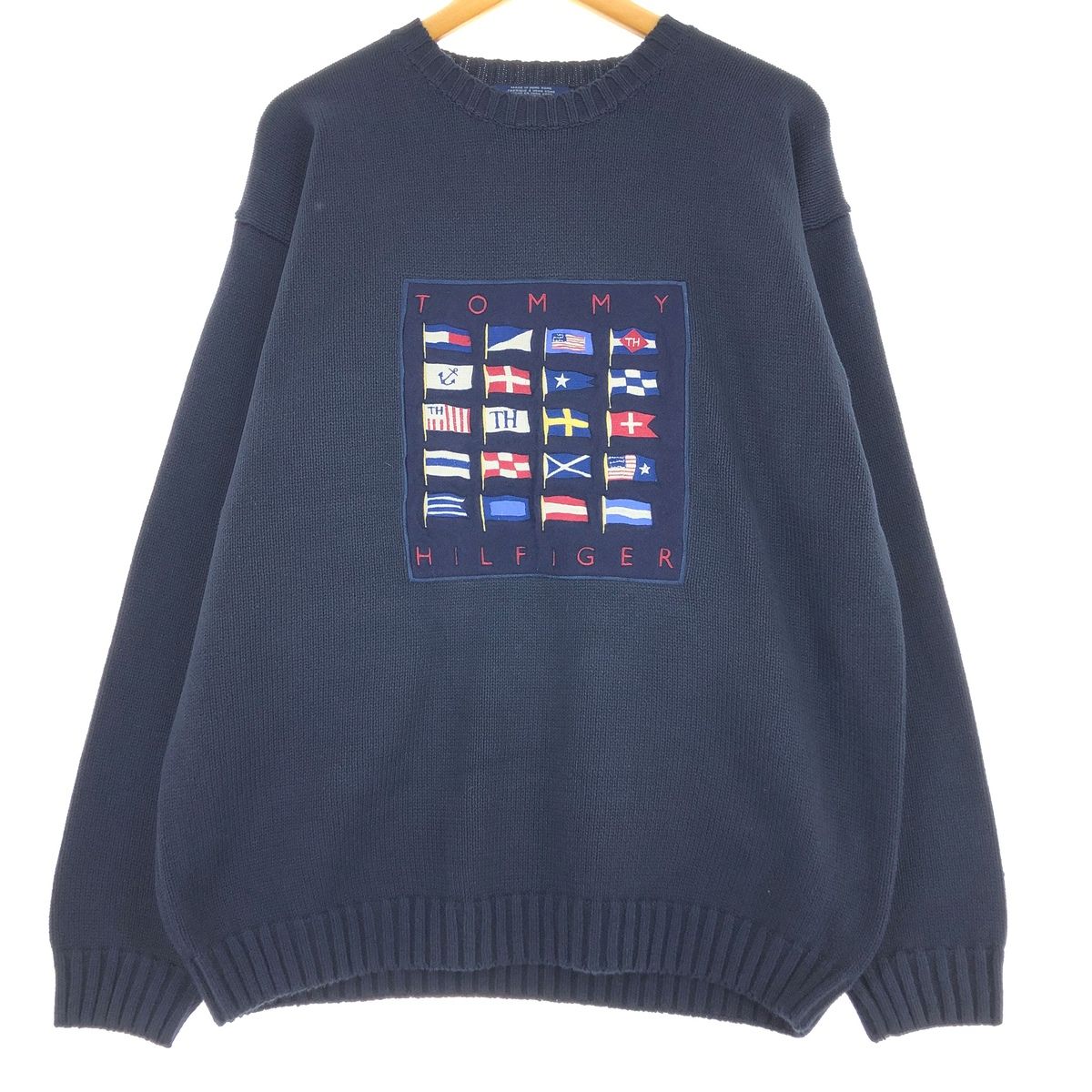 古着 90年代~ トミーヒルフィガー TOMMY HILFIGER コットンニット 