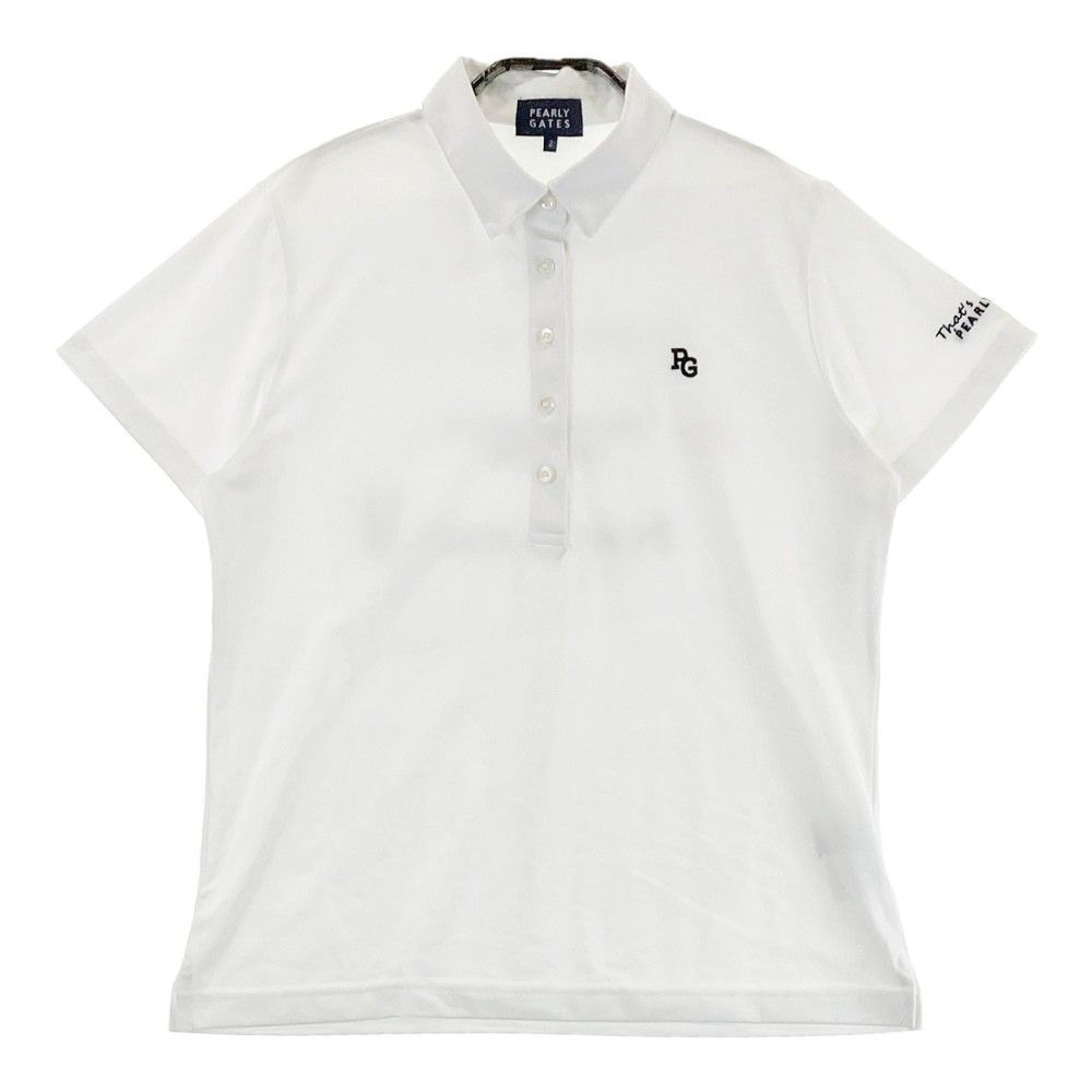 サイズ 2 PEARLY GATES パーリーゲイツ モデル 半袖ポロシャツ ホワイト系 240101282318 ゴルフウェア レディース ストスト