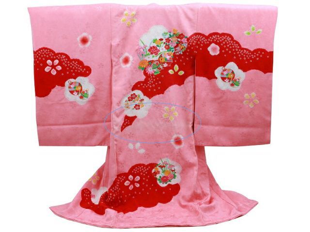 【新品】お宮参り　高級　正絹　金駒刺繍　女の子　着物・長襦袢セット お宮参り 着物 女の子 日本製 手描き 金駒刺繍 高級 赤ちゃんのお祝い