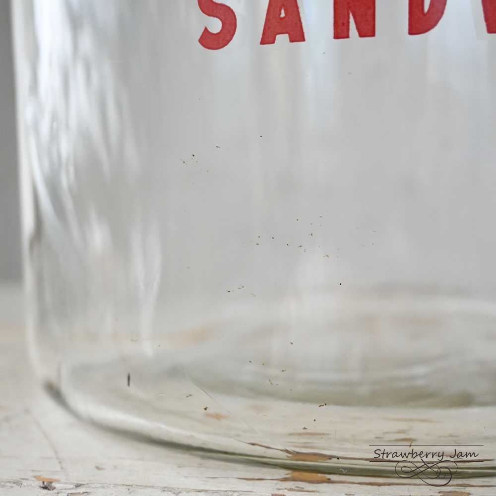 IKI-560 アメリカヴィンテージ ガラスジャー ピーナツバター お米入れ