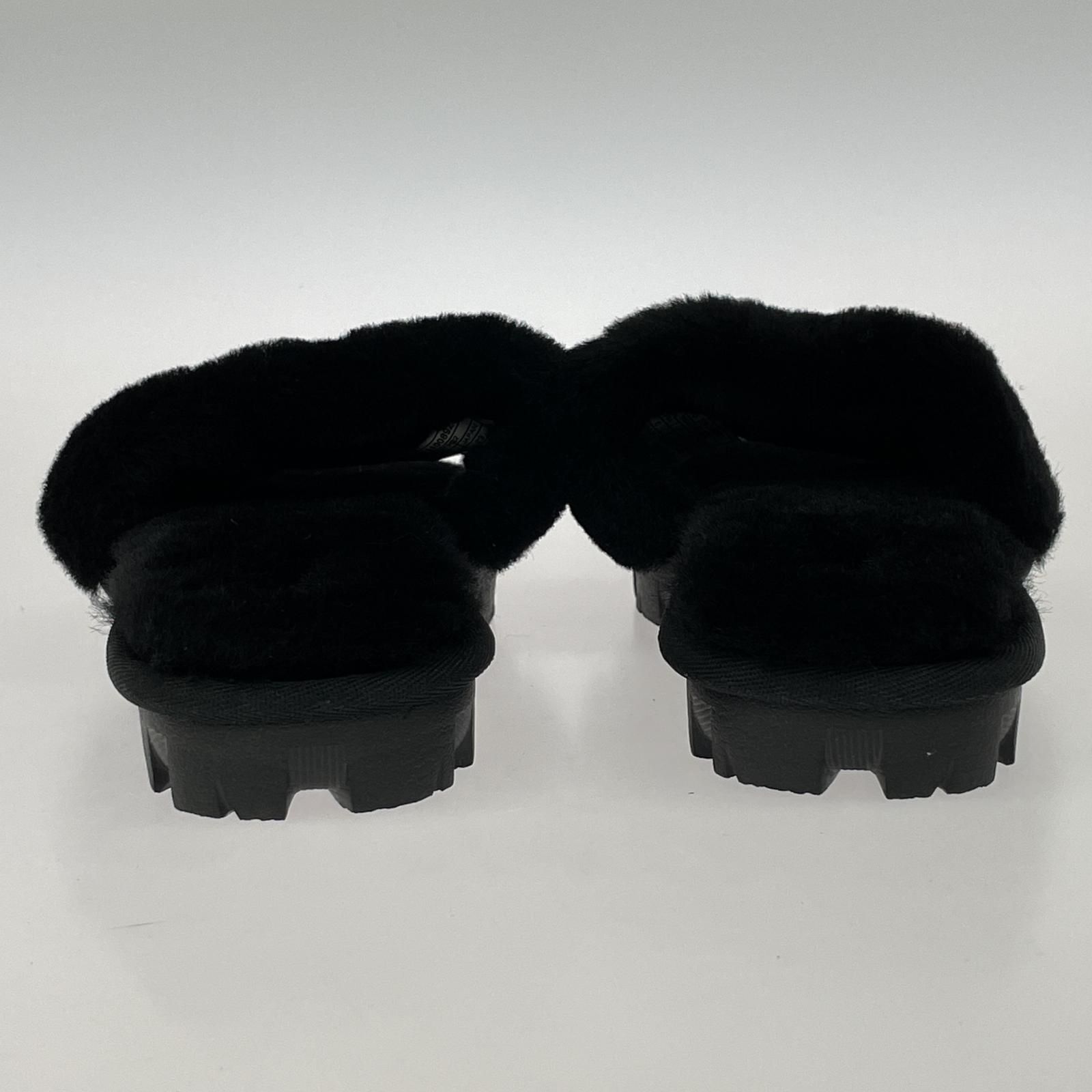 UGG サンダル ブラック ファー size23cm 新品未使用！ UGG アグ ファーサンダル size23cm/ブラック - メルカリ