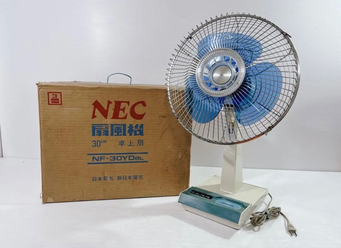 昭和レトロ家電　1971年製　NEC　扇風機　NF-30YD メタルファン