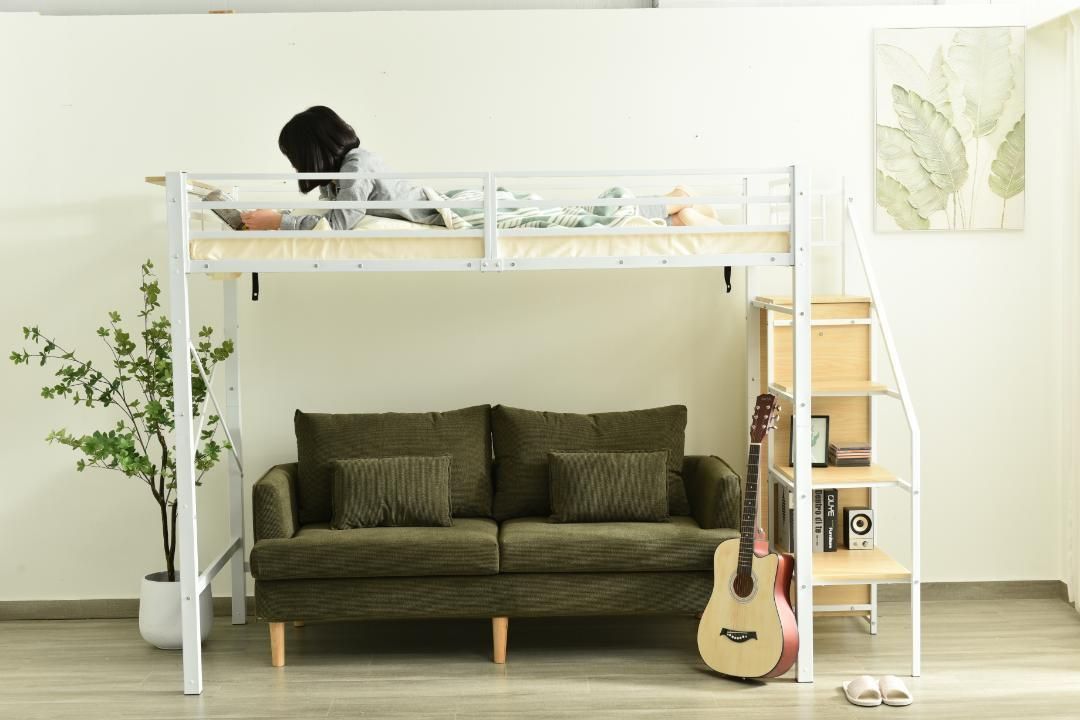 システムベット ロフトベッド シングル コンセント付き収納付き