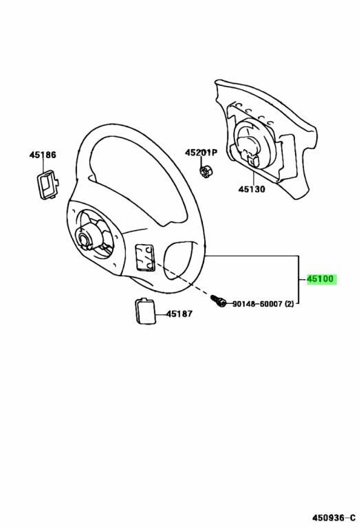 ●未使用 TOYOTA トヨタ AE101 CE10#,EE10# カローラ 純正 ステアリング ホイール ASSY 1991/06-2002/06