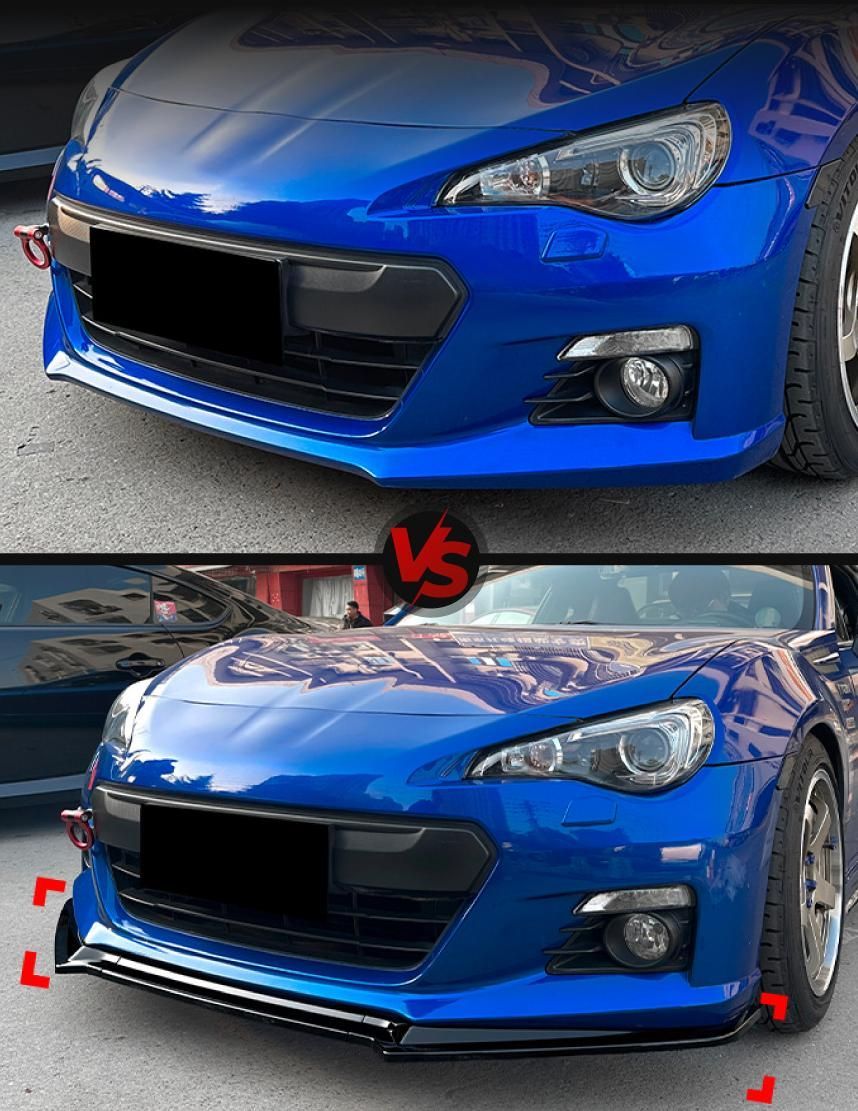 スバルBRZ ZC6 2013-2016 ABS製 フロントリップスポイラー 前唇 前バンパー ピアノブラック カーボン調WP人気注目