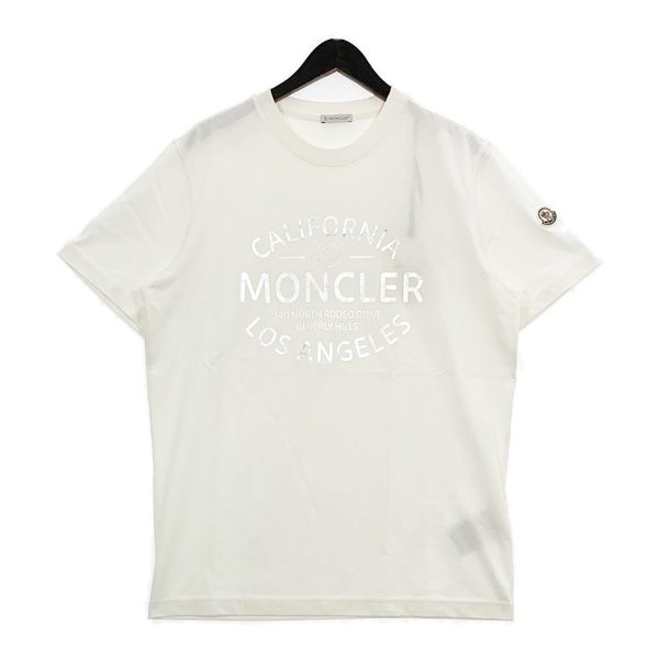 MONCLER 24ss メタリックフロントロゴ Tシャツ J10918C00040 89AJS 美  