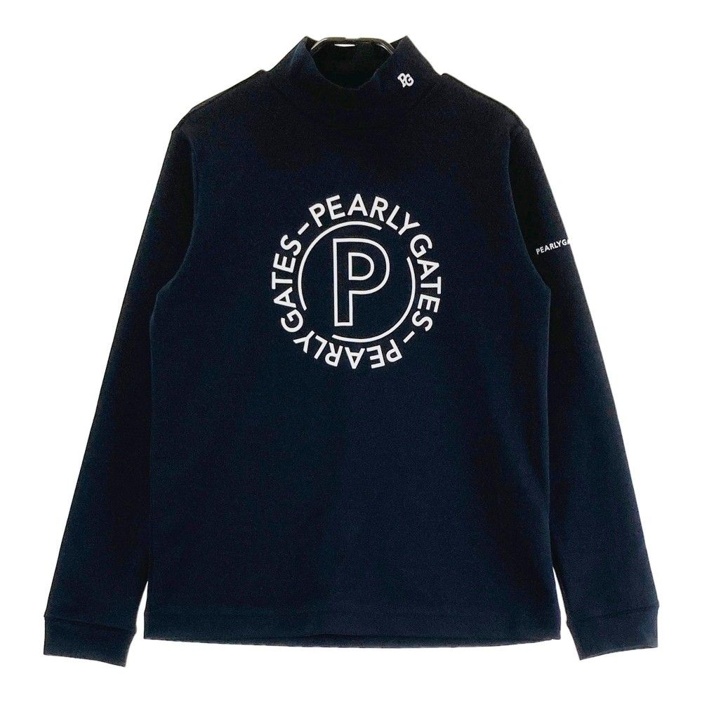 サイズ：2 PEARLY GATES パーリーゲイツ  ハイネック長袖Tシャツ  ブラウン系 [240101434223] ゴルフウェア レディース ストスト PEARLY GATES パーリーゲイツ ハイネック長袖Tシャツ ブラウン系