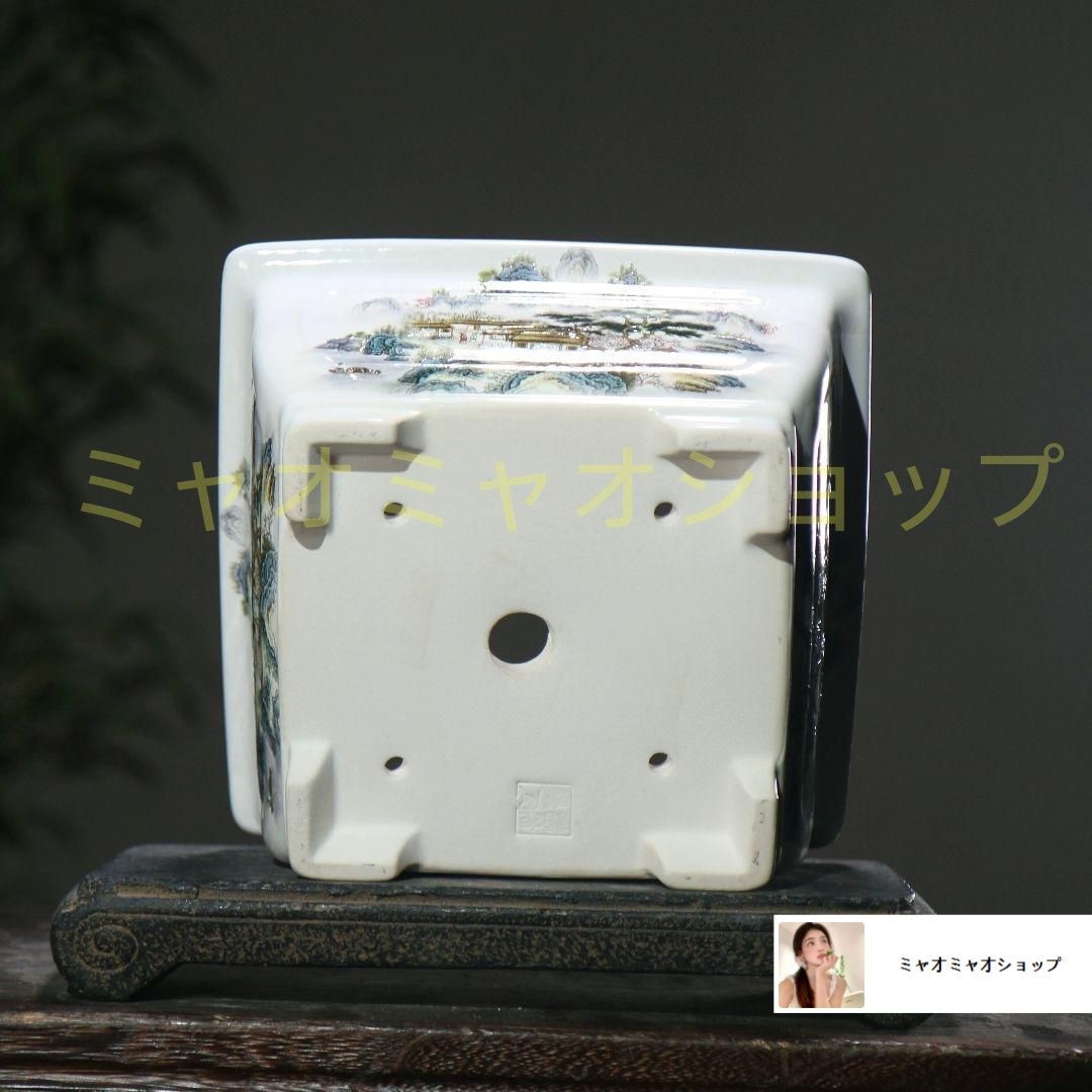 中国風山水図盆栽 陶磁盆 紫砂鉢 大盆栽 小盆栽 中国鉢 小盆栽 中国風山水図盆栽 陶磁盆 紫砂鉢 大盆栽 小