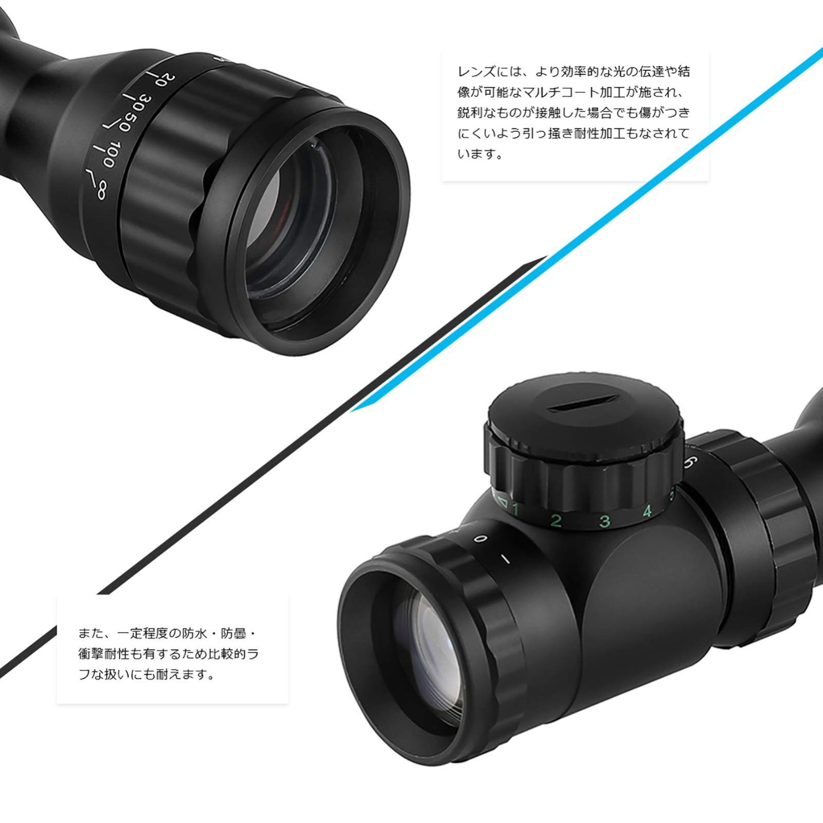 2~6倍率スコープ ANS Optical 2-6倍可変ズーム 近距離戦にも！ 2-6x32 AOE