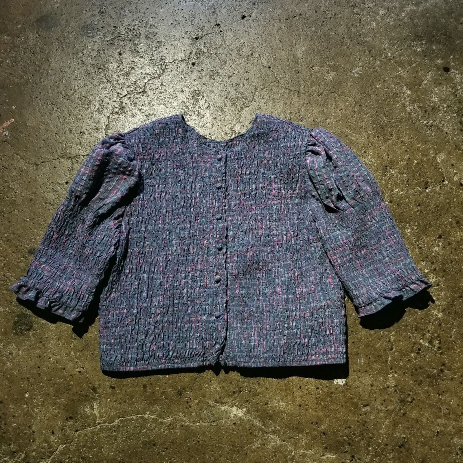 ビスチェ シャーリングショートトップス