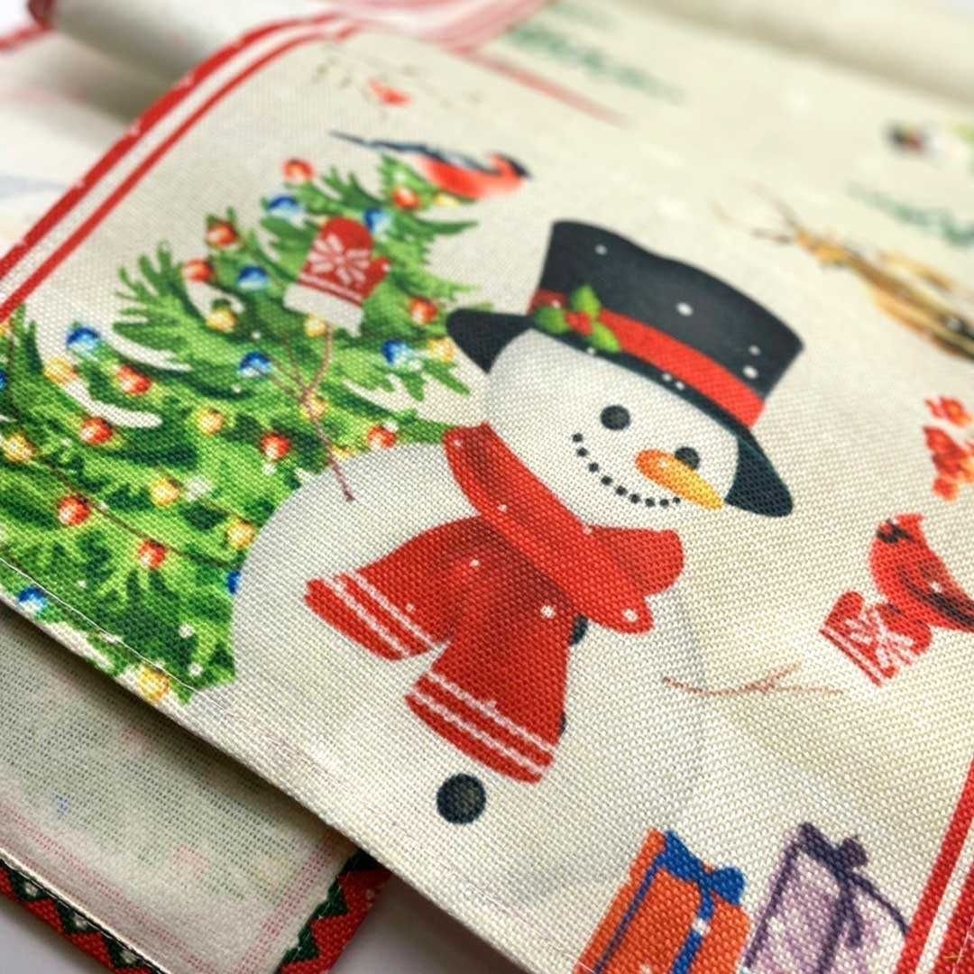 クリスマス 雪だるま テーブルクロス 150cmx34cm christmasA 在庫限り】クリスマス 雪だるま テーブルクロス 150cmx34cm